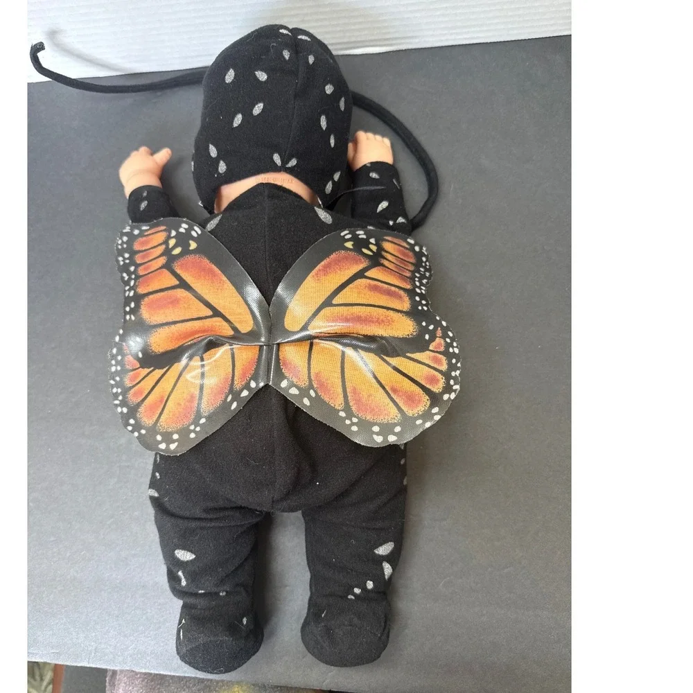 Anne Geddes 1998 Unimax Black Monarch Butterfly Baby Beanbag Doll Vintage Plush